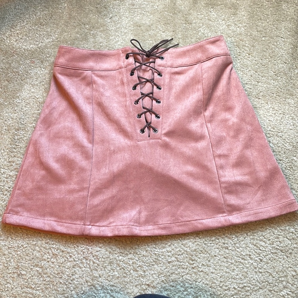 Suede skirt